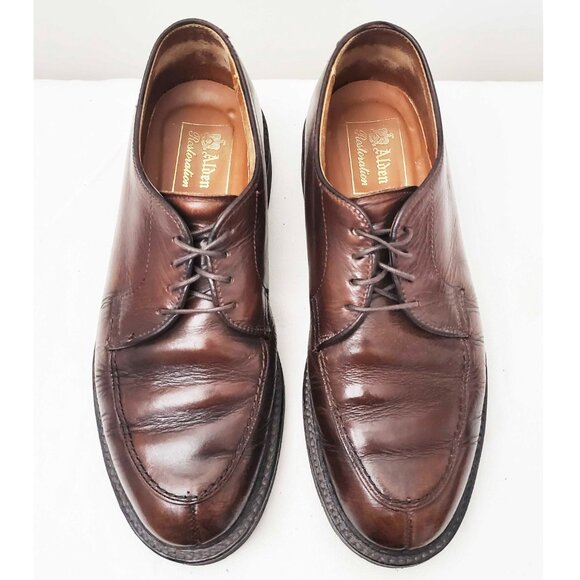 Alden Restoration Men\'s Brown Leather Split Toe Oxford Shoes Made in USA Size 7